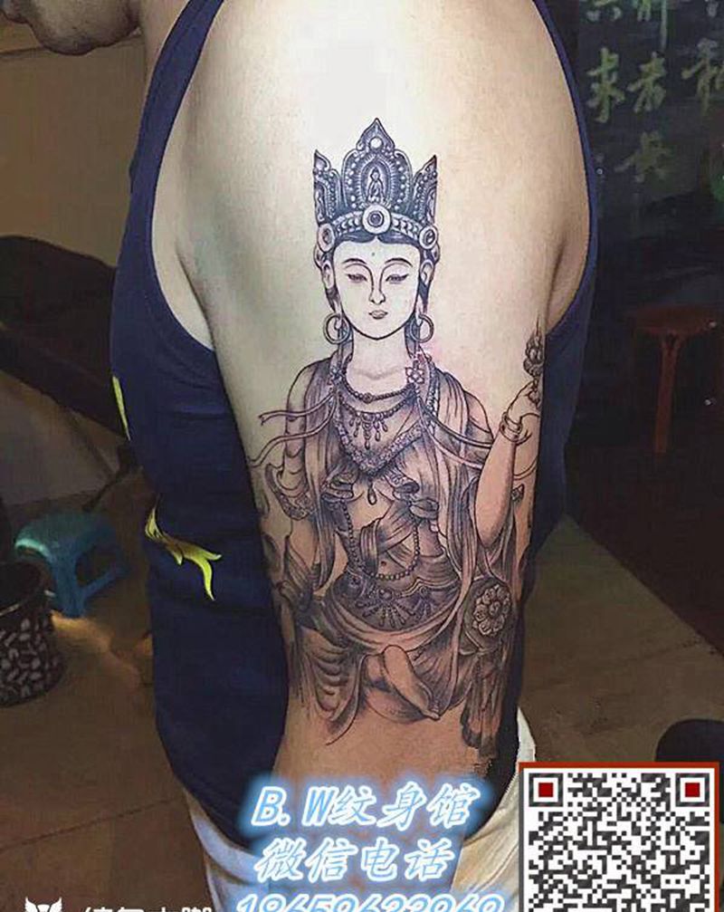 菩萨纹身图片_手臂手部纹身图案