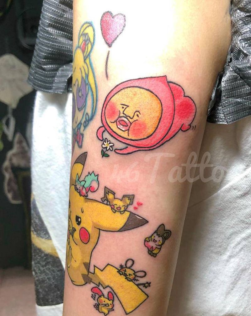 屁桃君纹身图片_手臂纹身图案