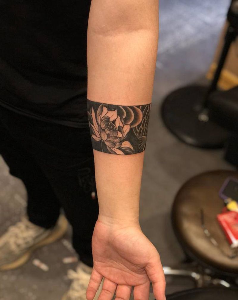 手环纹身纹身图片_手臂手部新传统纹身图案