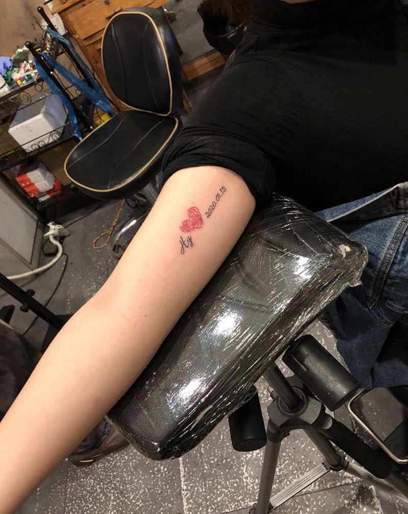 情侣纹身纹身图片_手部手臂新传统纹身图案