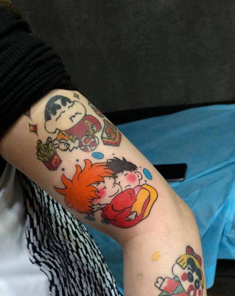 卡通纹身图片_手臂Old SchoolNew School纹身图案