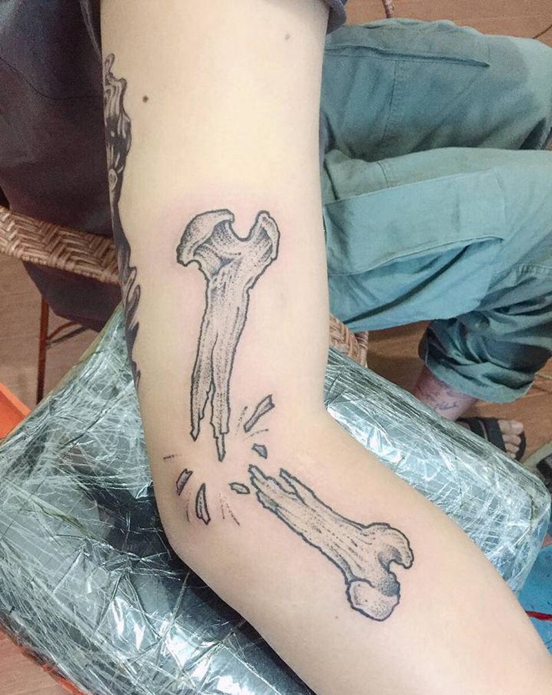 断纹身图片_手臂新传统纹身图案