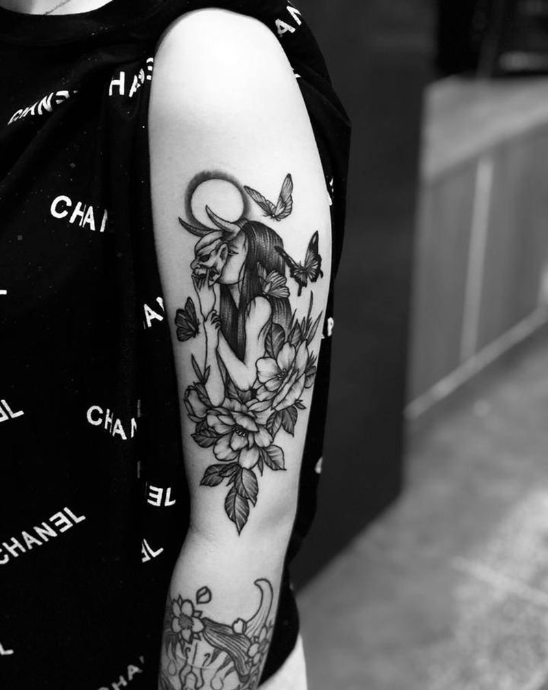 暗黑系列纹身图片_手臂手部点刺纹身图案