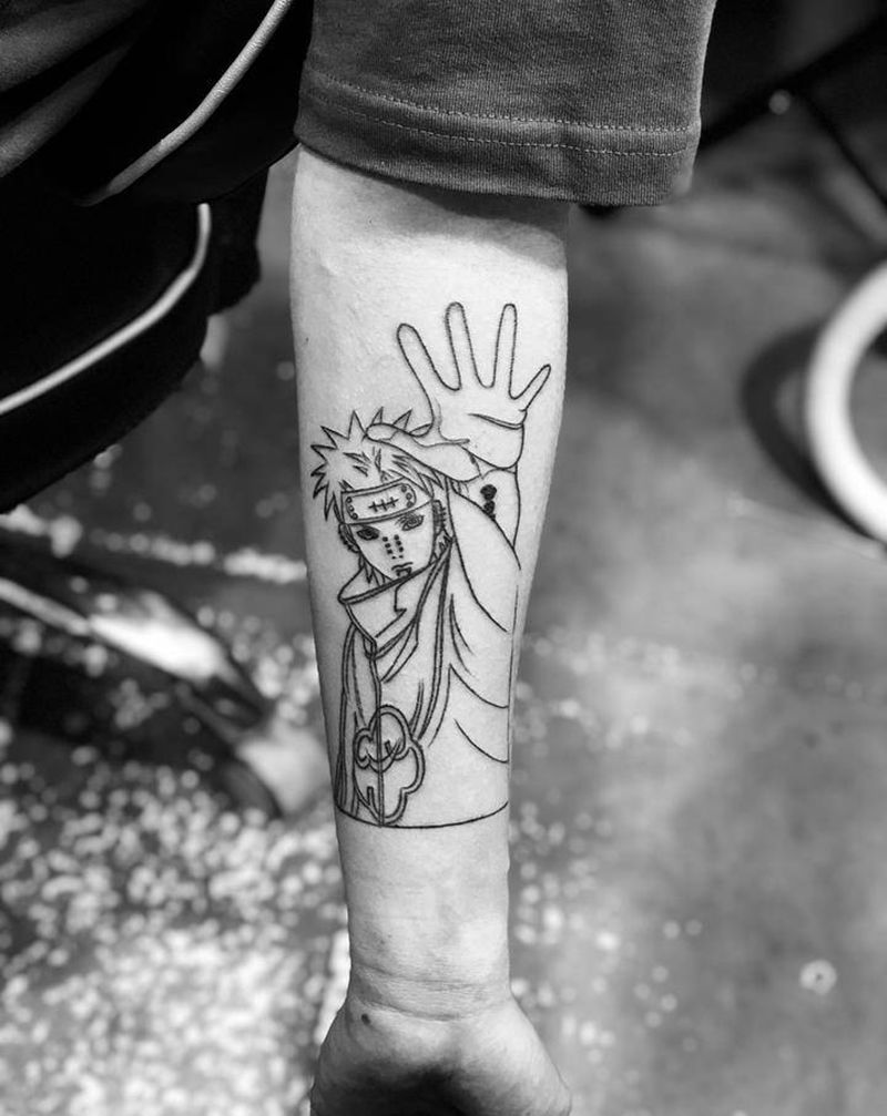 佩恩纹身纹身图片_手臂手部新传统纹身图案