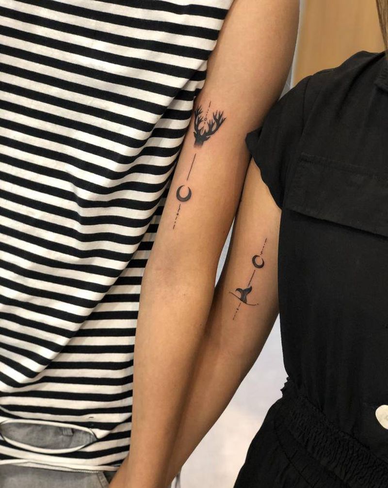 情侣纹身纹身图片_手臂手部新传统纹身图案