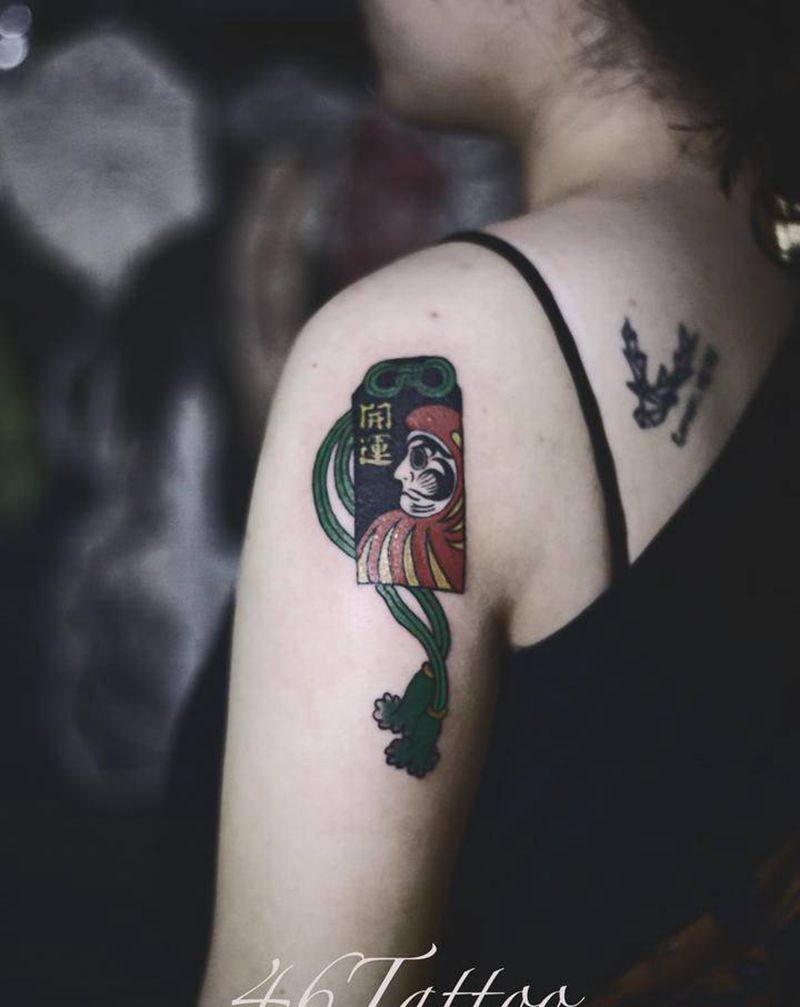 「達摩蛋福袋」纹身图片_手臂Old School纹身图案