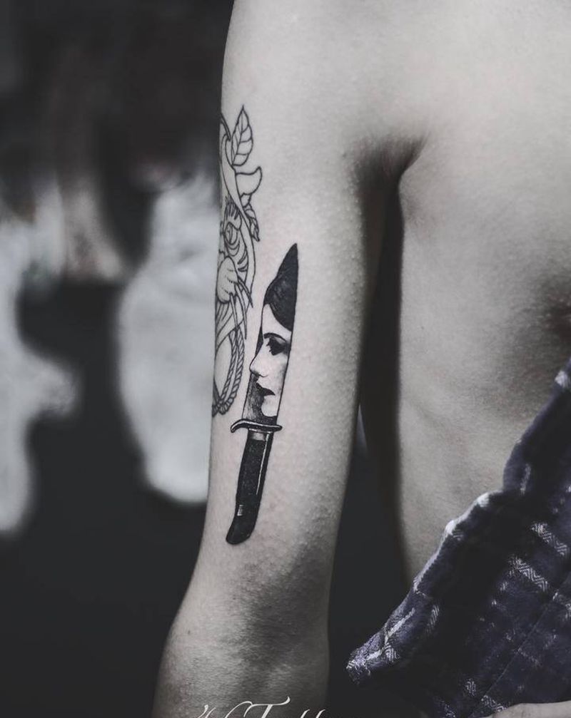 「刀•郎」纹身图片_手臂纹身图案