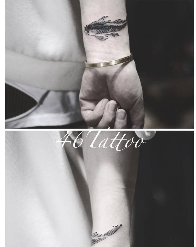 「傷疤遮蓋•魚」纹身图片_手臂纹身图案