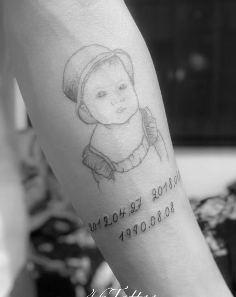 「愛與誠」纹身图片_手臂纹身图案