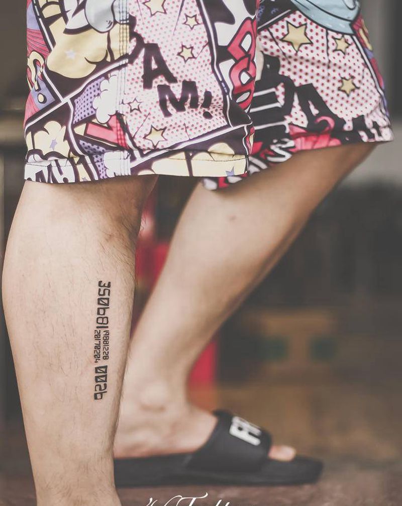 「小图」纹身图片_腿部纹身图案