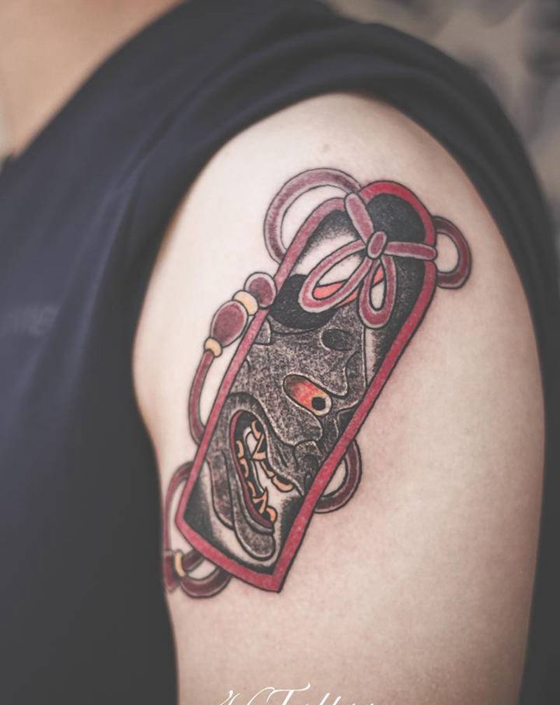 「御守-般若」纹身图片_手臂纹身图案