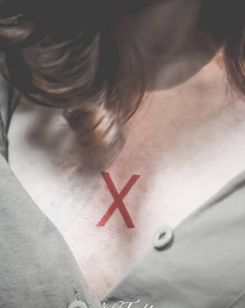 「❌」纹身图片_胸部纹身图案