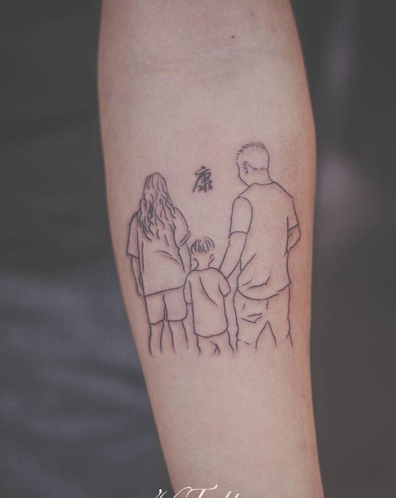 「家」纹身图片_手部手臂纹身图案