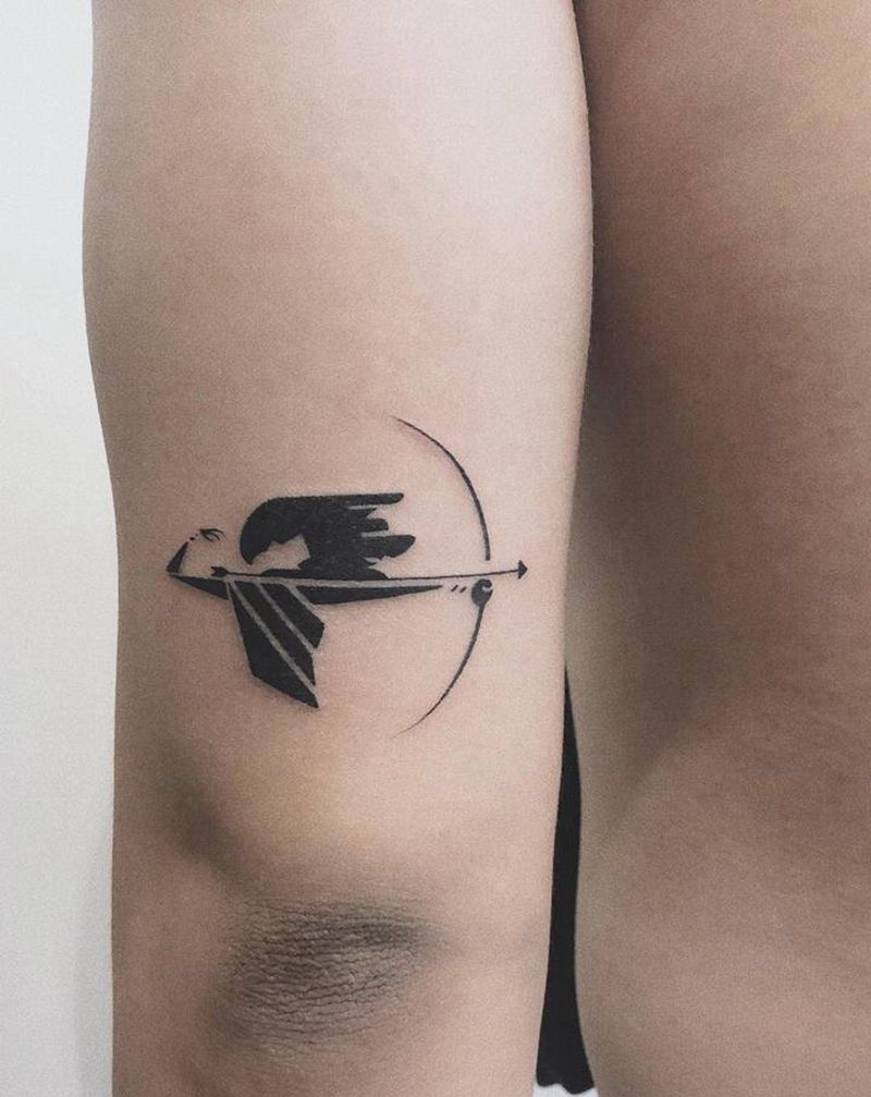 射手座纹身图片_手臂手部几何纹身图案