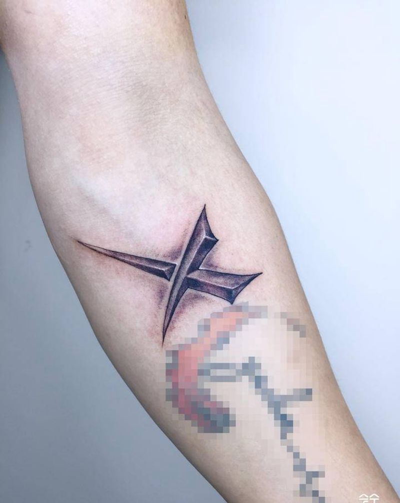 X纹身图片_手臂花体字纹身图案