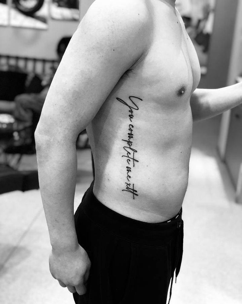 字母纹身纹身图片_腰部图腾纹身图案