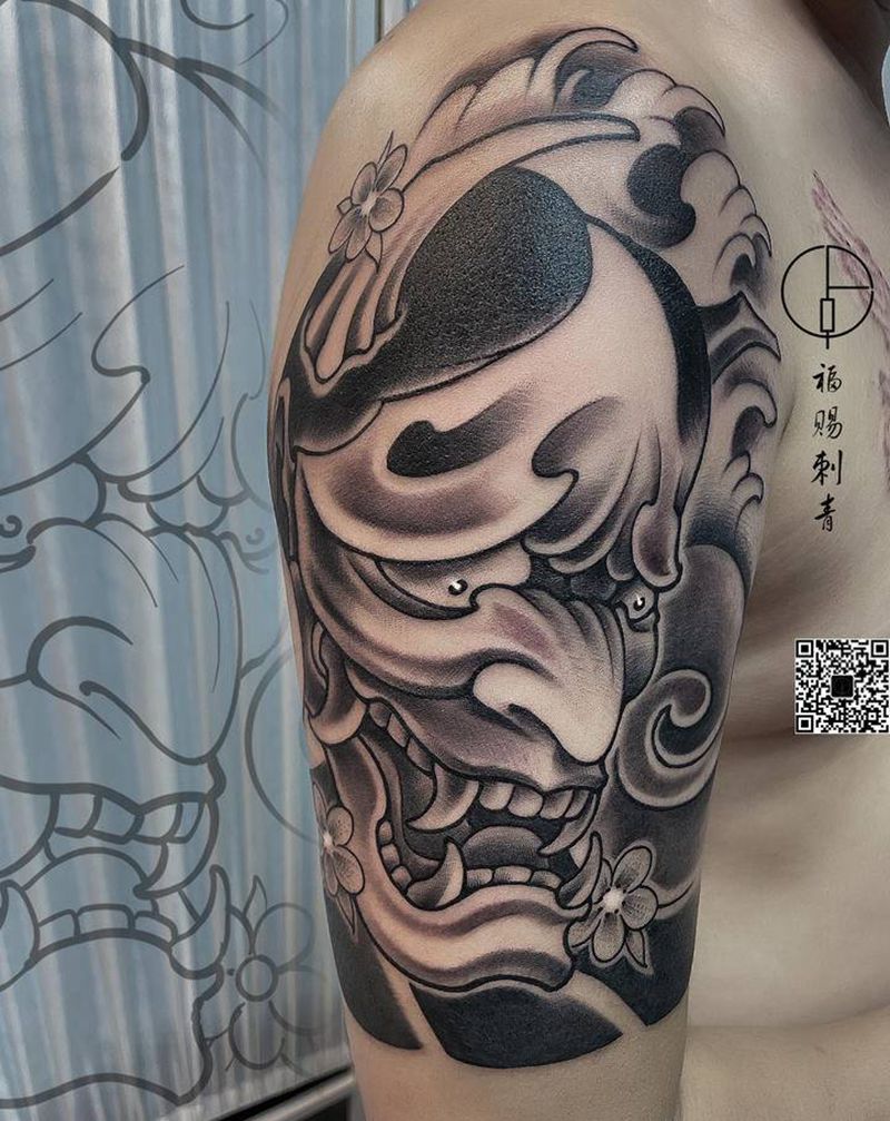 般若纹身图片_手臂手部新传统老传统纹身图案