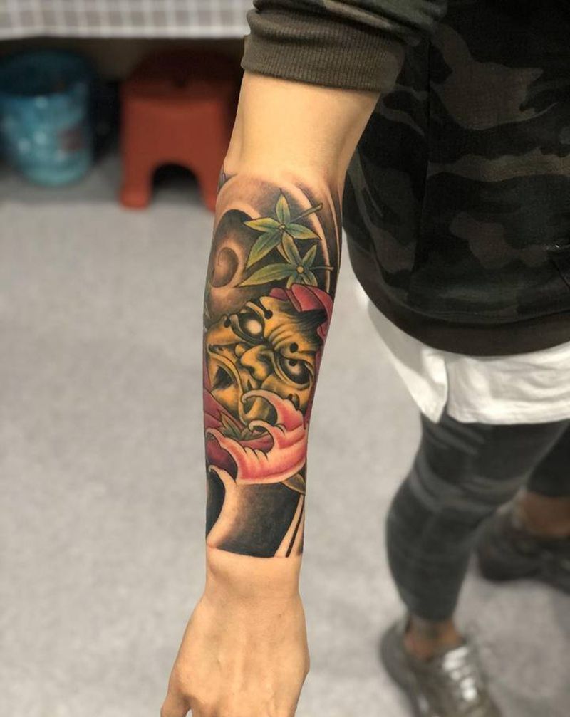 达摩蛋纹身纹身图片_手部新传统纹身图案