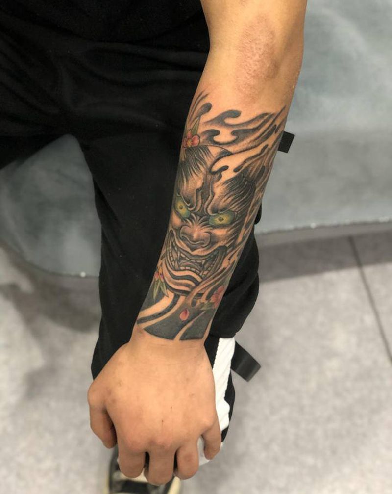 般若纹身纹身图片_手臂新传统纹身图案