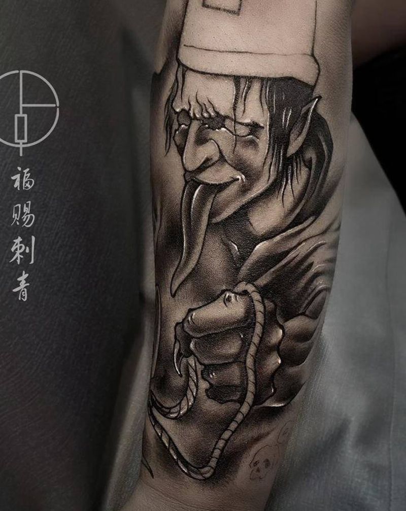 白无常纹身图片_手部手臂新传统欧美写实纹身图案
