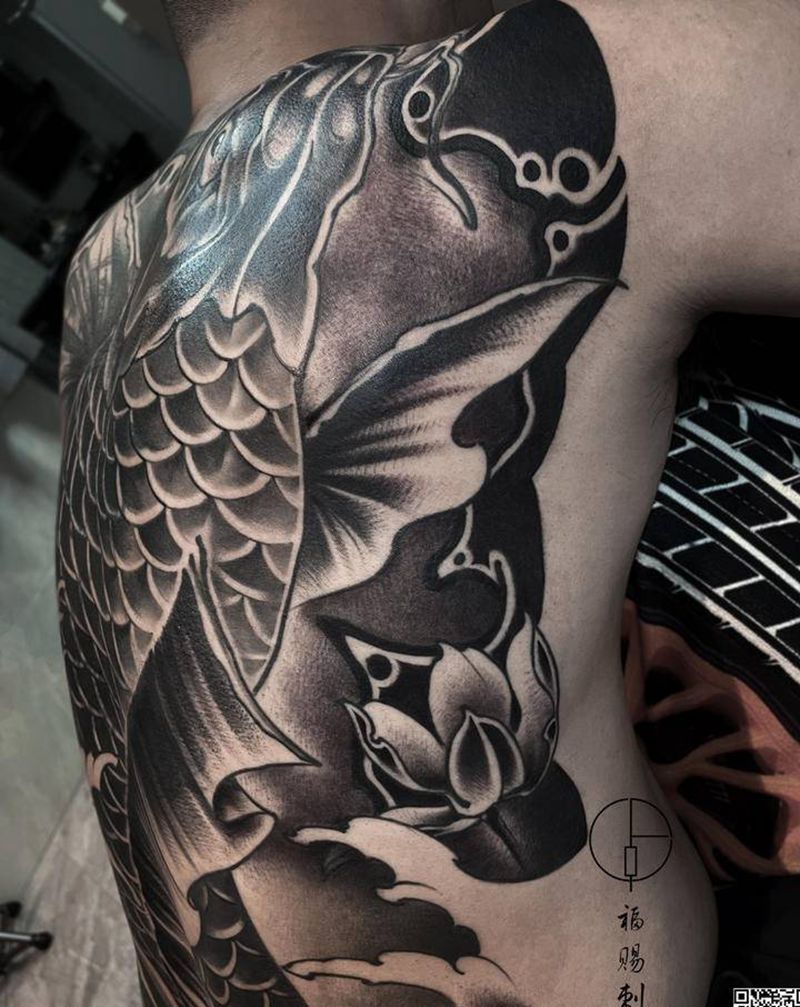 传统满背纹身图片_背部腰部新传统老传统纹身图案