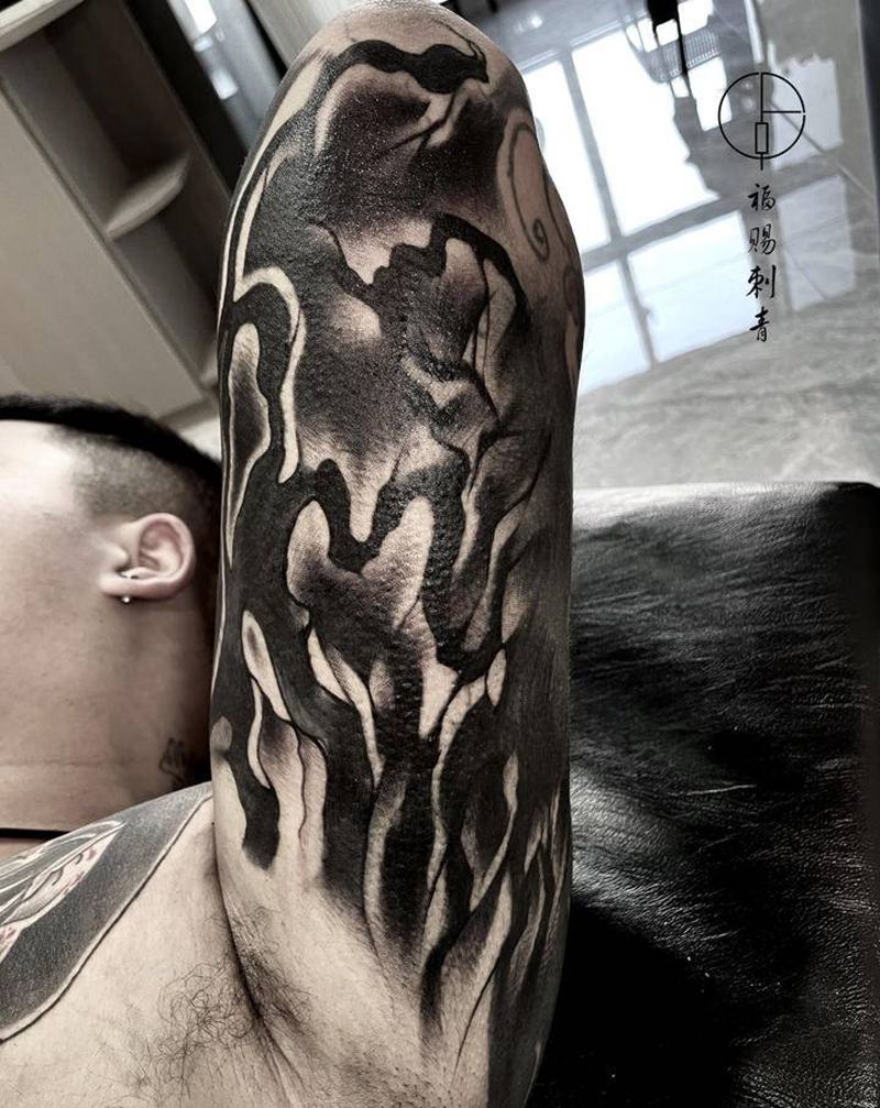 暗黑遮盖纹身图片_手臂手部纹身图案