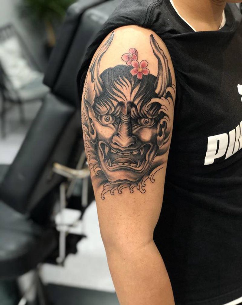 般若纹身纹身图片_手臂新传统纹身图案