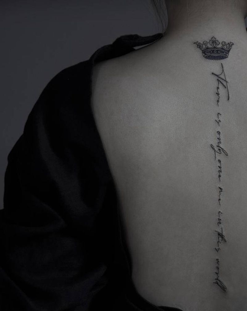 英文纹身图片_背部图腾纹身图案