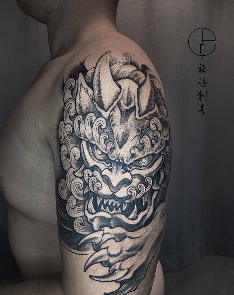 貔恘纹身图片_手臂手部新传统老传统纹身图案