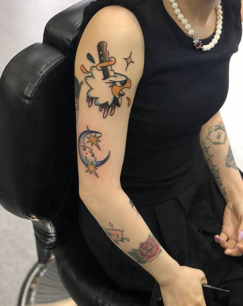 school纹身纹身图片_手部New School纹身图案