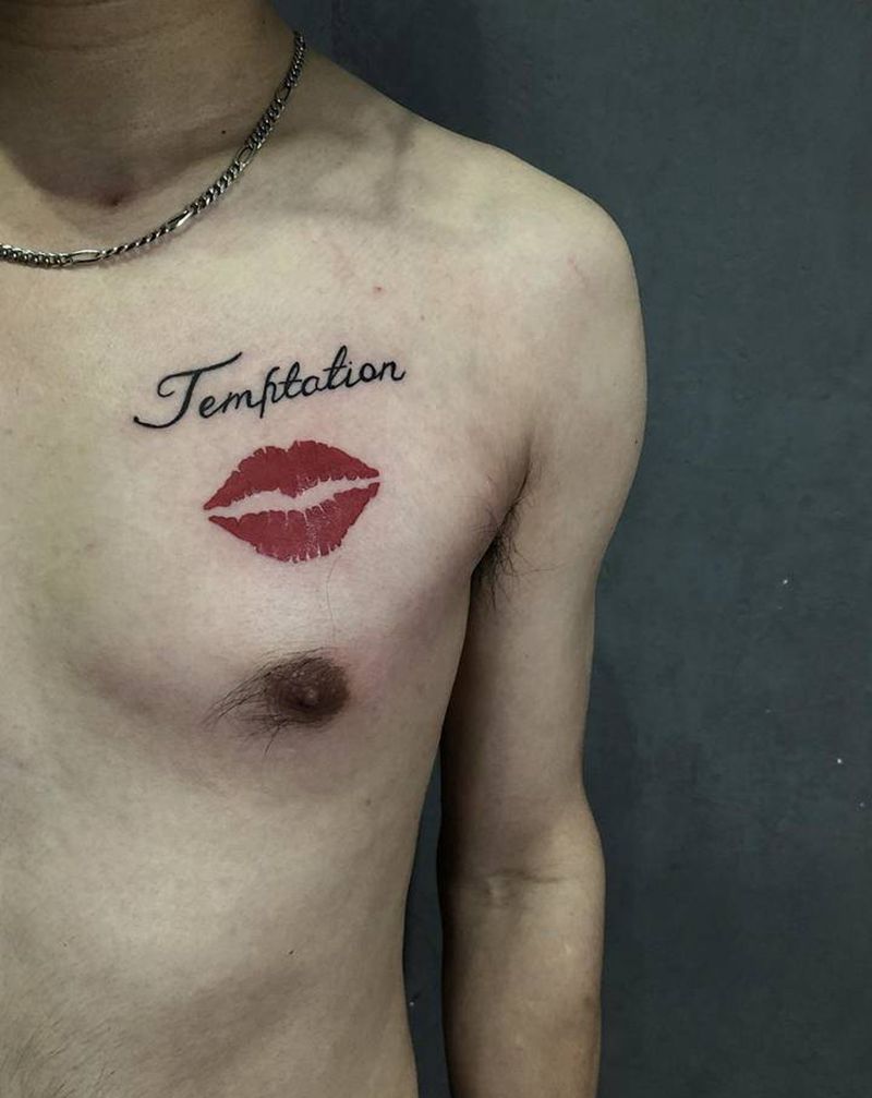 ...纹身图片_胸部新传统Old School纹身图案