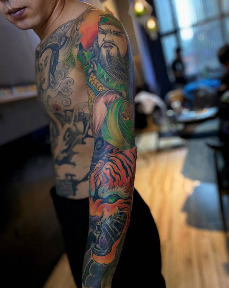 花臂纹身图片_新传统纹身图案