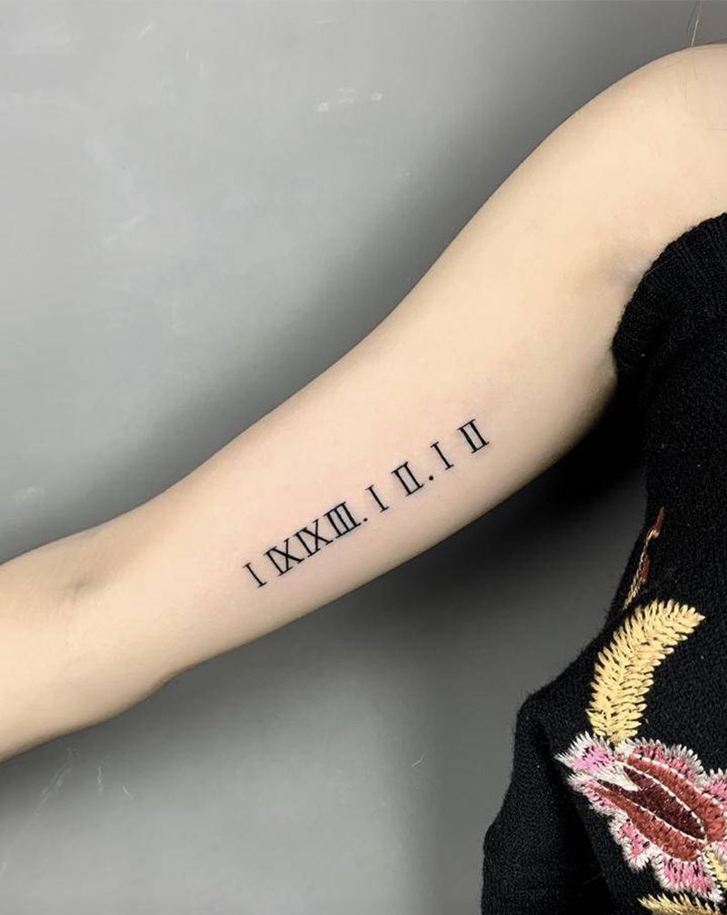 罗马文纹身图片_手臂手部图腾几何纹身图案