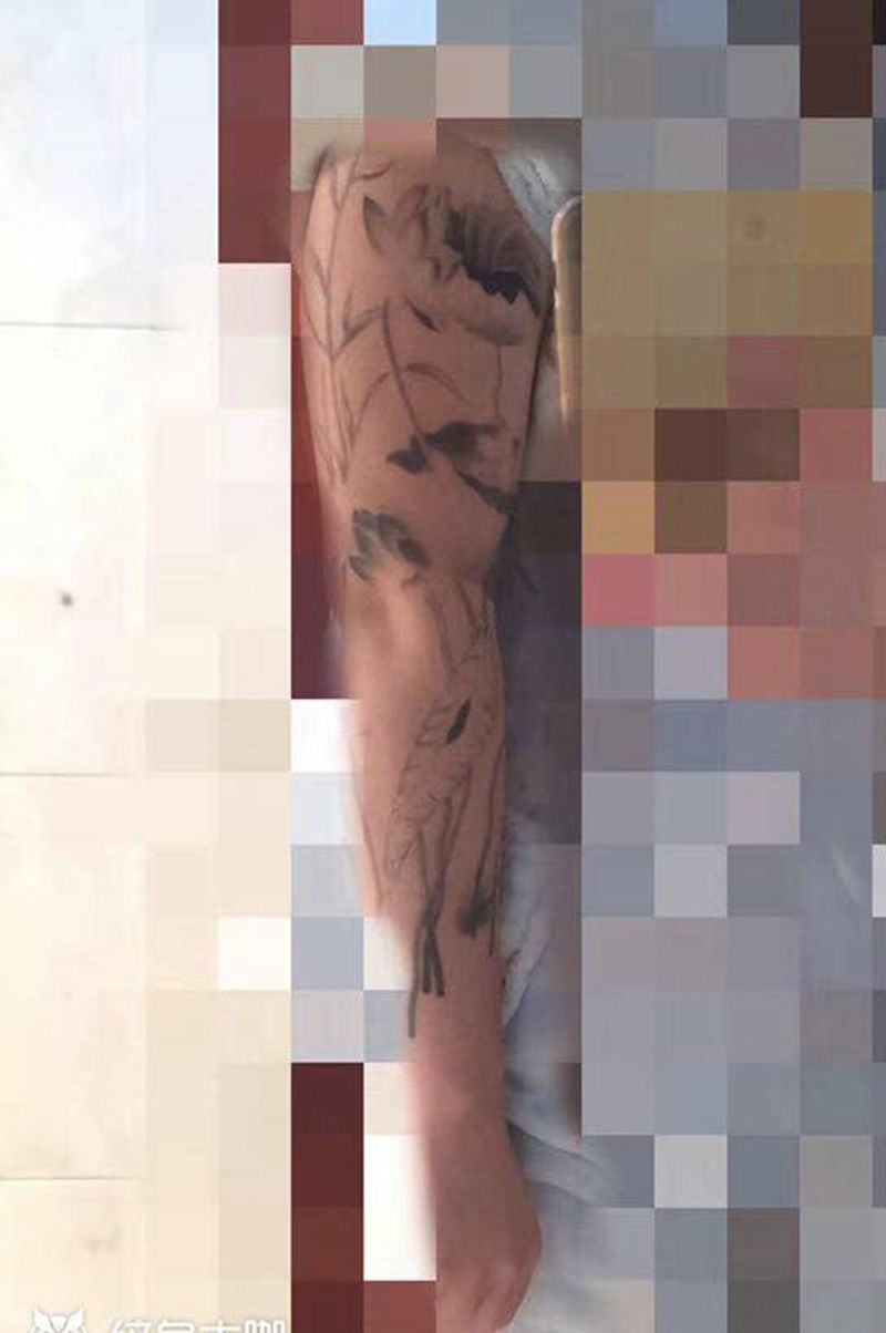 失败纹身修改，水墨风纹身图片_手臂纹身图案