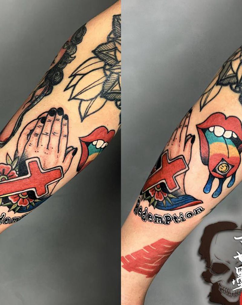 填空题纹身图片_手臂手部Old SchoolNew School纹身图案