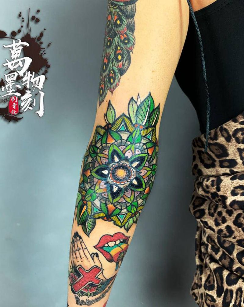 爆肘子纹身图片_手臂手部Old SchoolNew School纹身图案