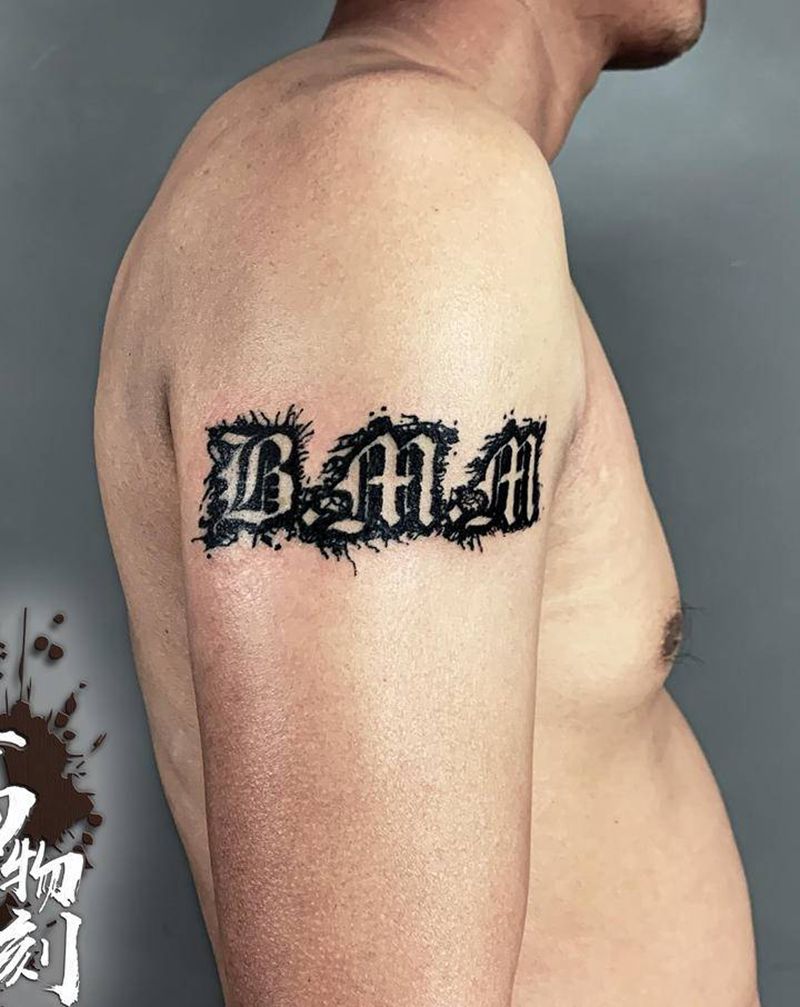 BMM纹身图片_手臂手部图腾点刺纹身图案