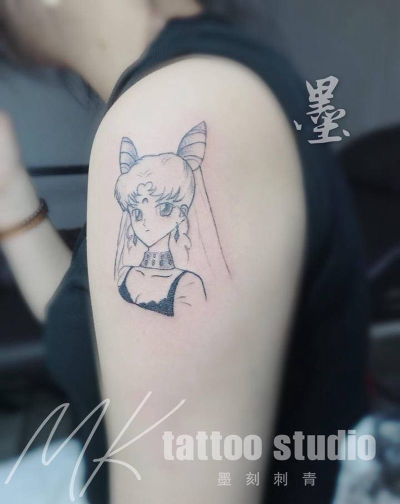 卡通两图纹身图片_手部纹身图案