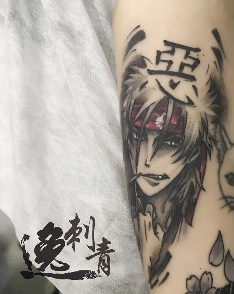 小哥哥纹身图片_手部点刺纹身图案