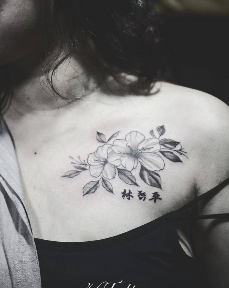 「以父之名」纹身图片_肩部纹身图案