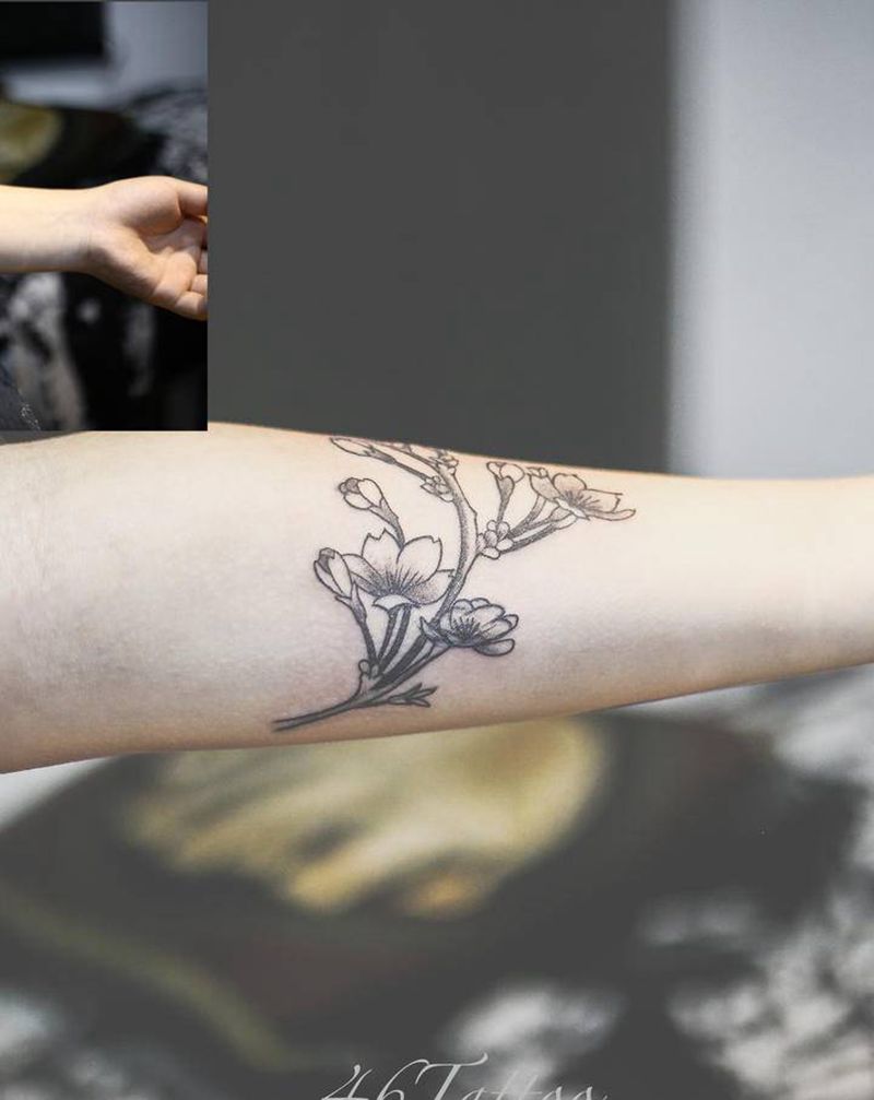 「手绘遮盖•花」纹身图片_手臂纹身图案