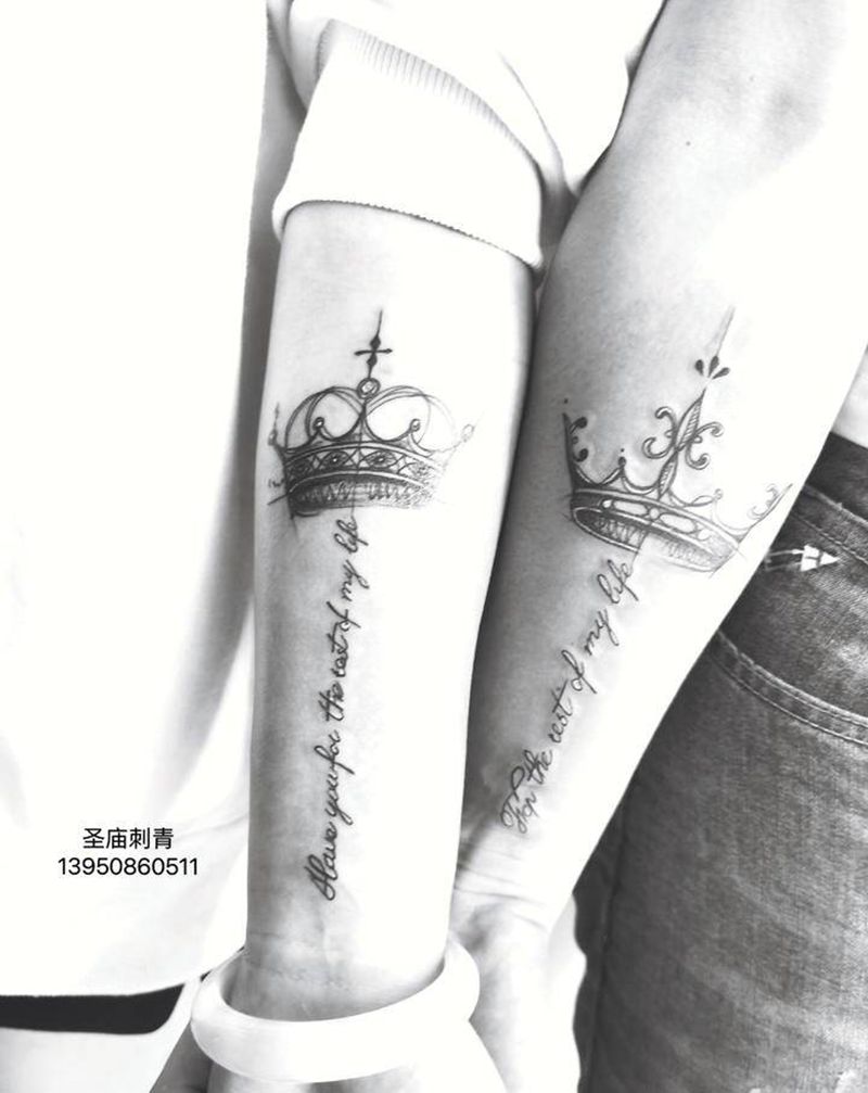情侣款纹身图片_手部手臂欧美写实纹身图案