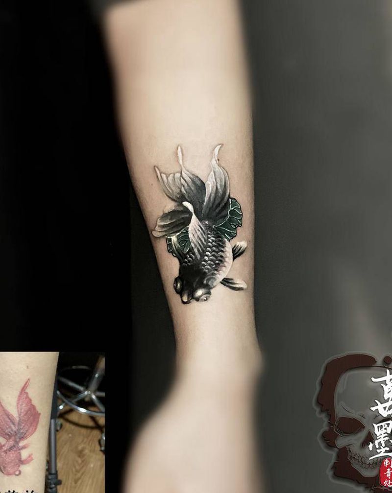 遮盖作品纹身图片_手臂手部水墨水彩纹身图案