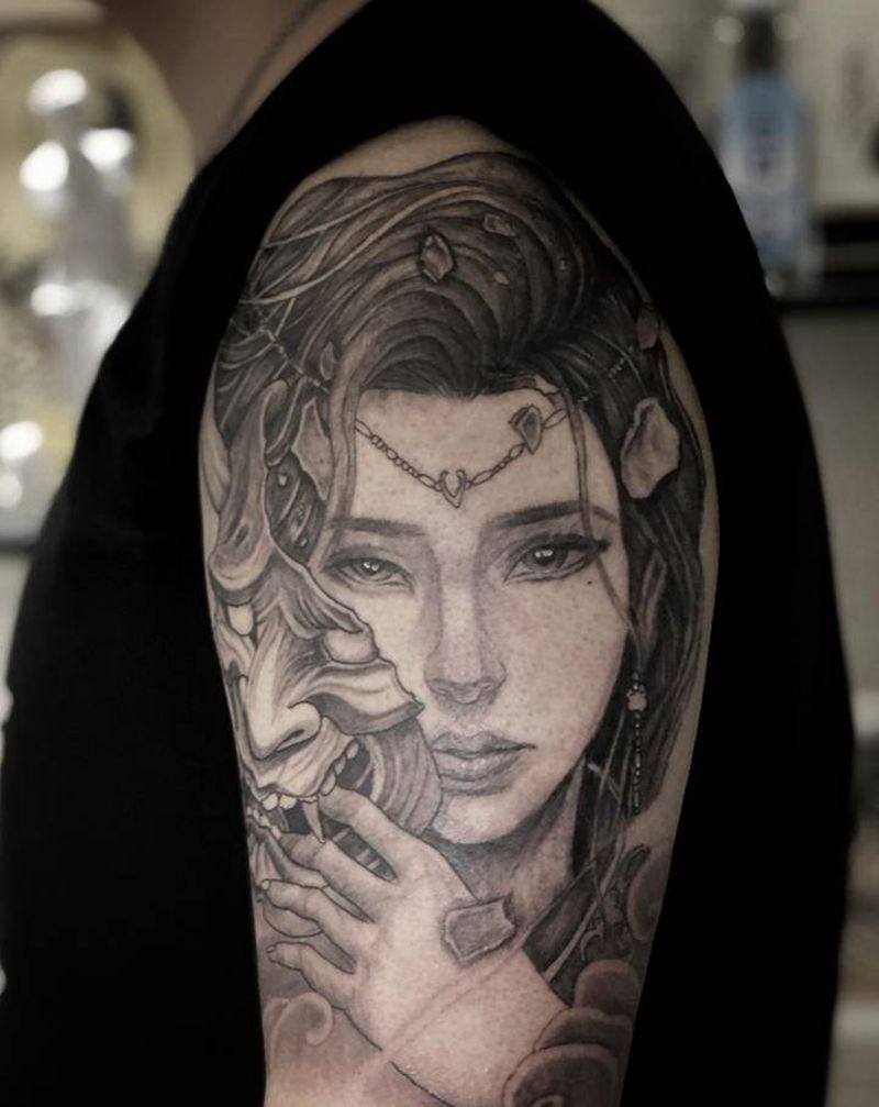 手臂纹身纹身图片_手臂手部新传统欧美写实纹身图案