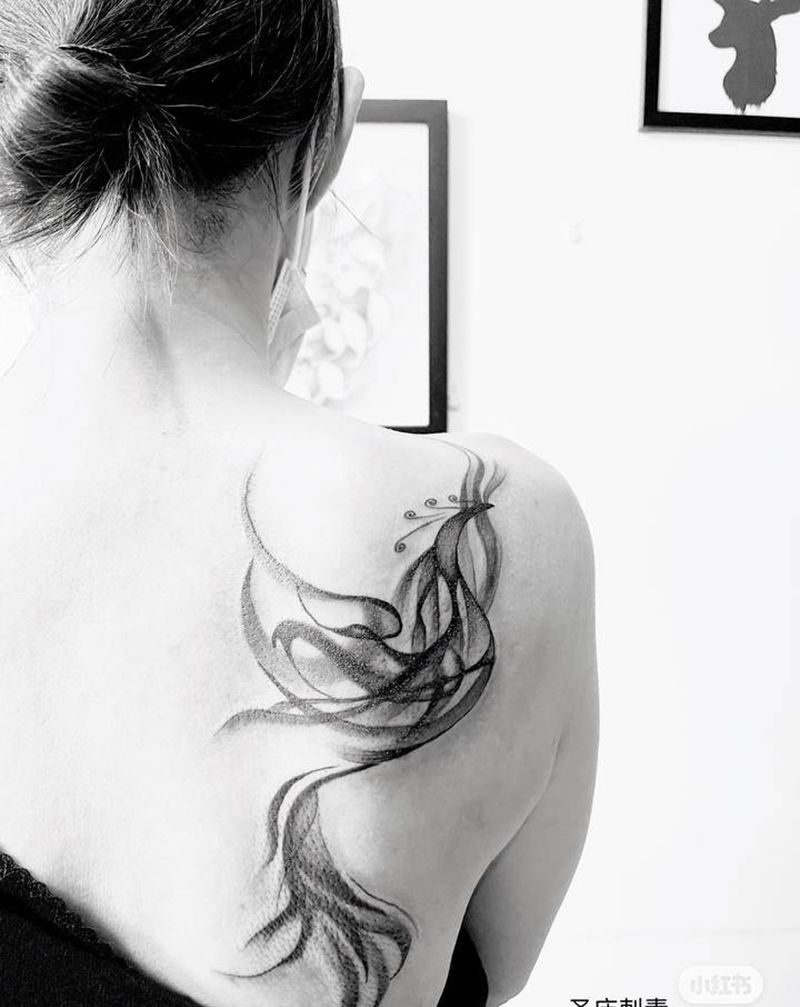 遮盖纹身图片_背部纹身图案