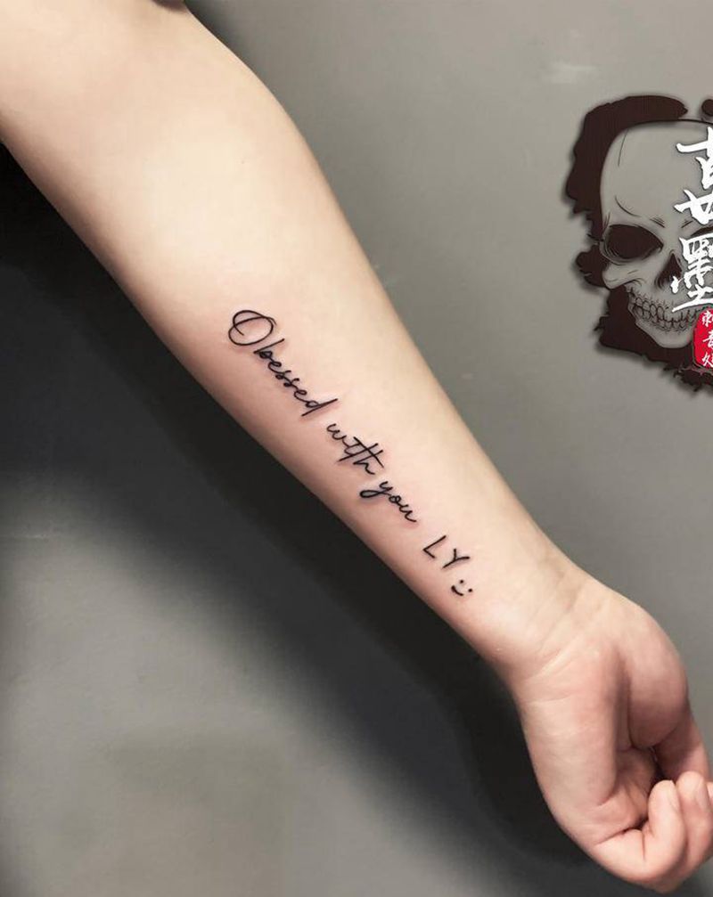 英文纹身图片_手臂手部花体字纹身图案