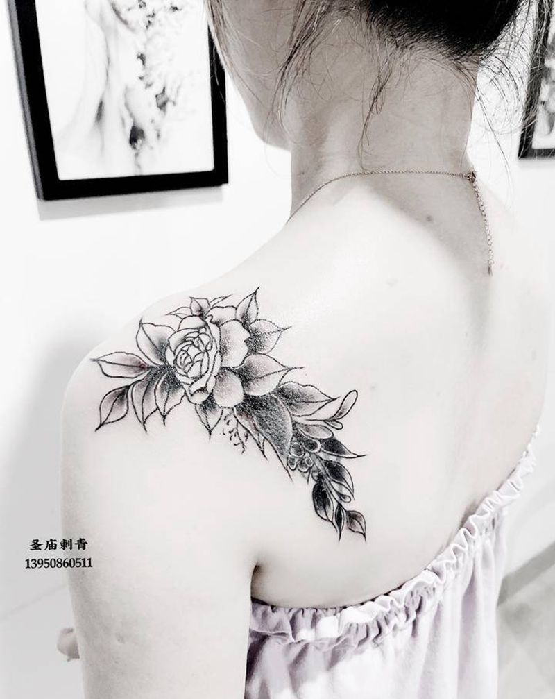 遮盖旧纹身纹身图片_肩部手臂纹身图案