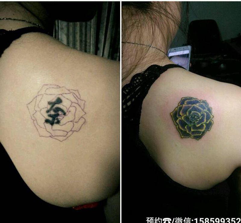 遮盖小图纹身图片