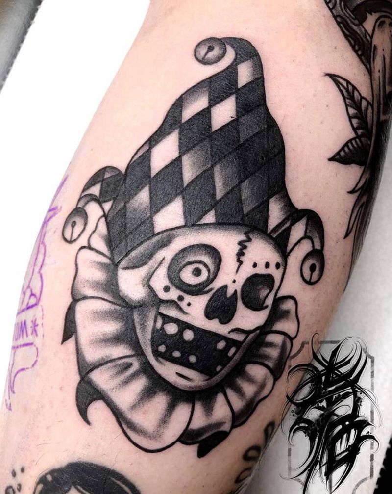 oldschool小图纹身图片_腿部Old School纹身图案