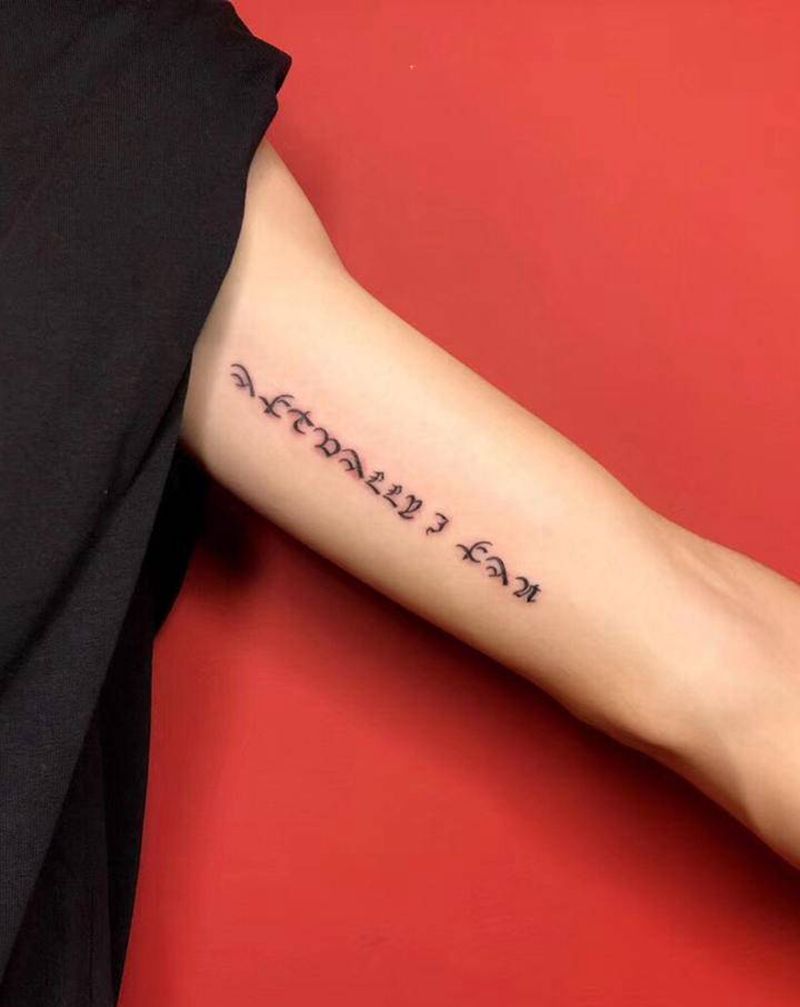 小清新英文纹身图片_手臂纹身图案
